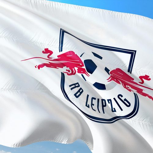 RB Leipzig Fahne mit Logo